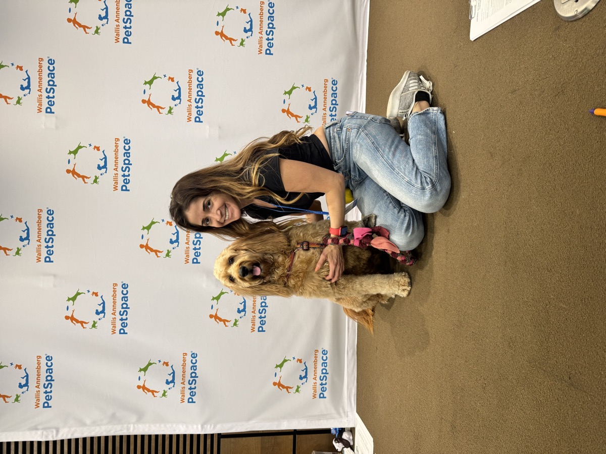 Lauren and Peach at a PetSpace event